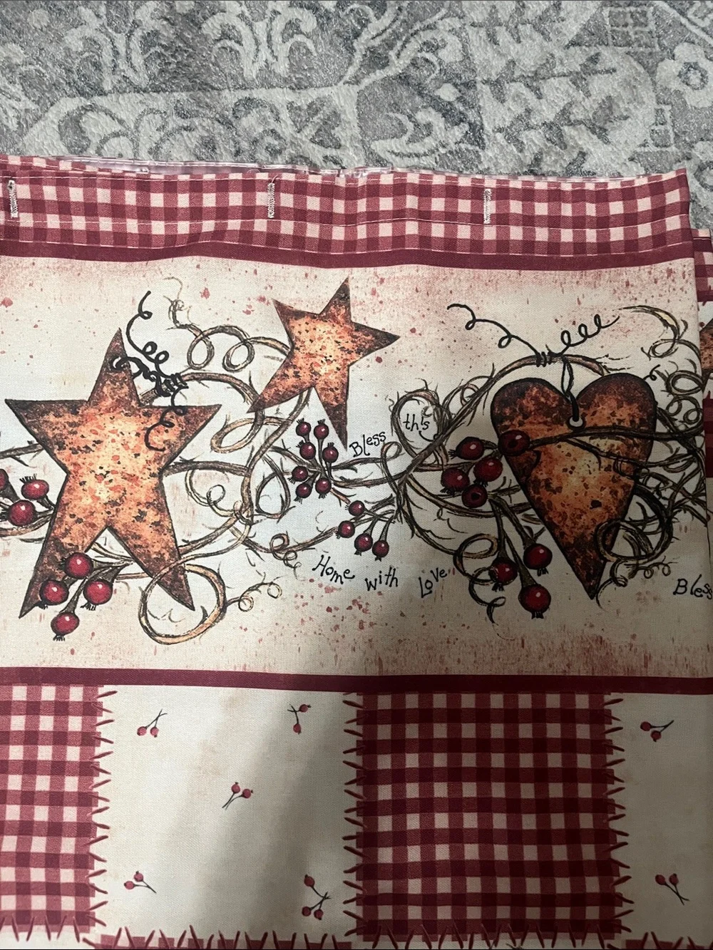 Primitive Fabric Shower Curtain